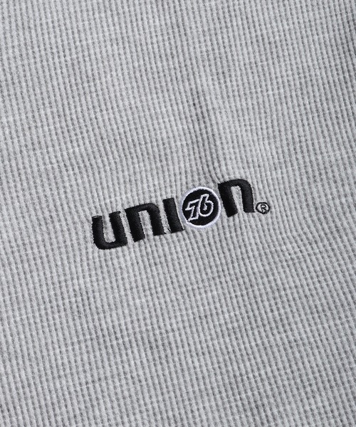 76(セブンティシックス)の「76 / ナナロク ワッフル ヘンリーネック 半袖Tシャツ ワンポイント刺繍(Tシャツ/カットソー・メンズ・オフホワイト/杢グレー/ブラック・L/M)」の8枚目の写真