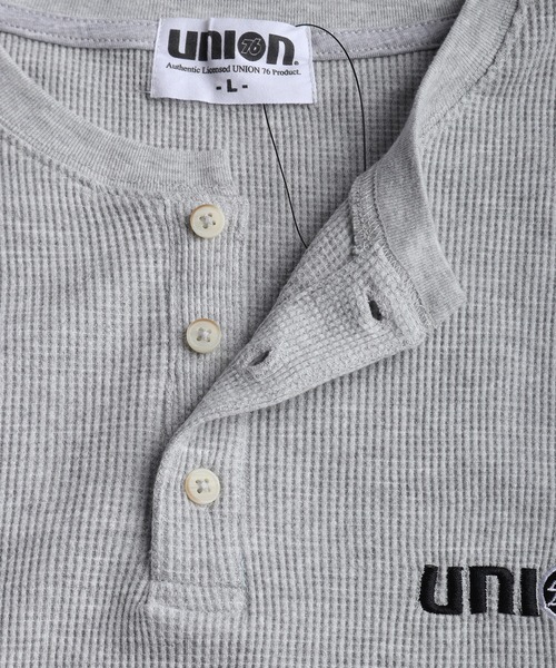 76(セブンティシックス)の「76 / ナナロク ワッフル ヘンリーネック 半袖Tシャツ ワンポイント刺繍(Tシャツ/カットソー・メンズ・オフホワイト/杢グレー/ブラック・L/M)」の9枚目の写真