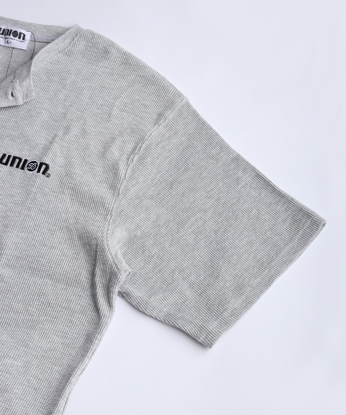 76(セブンティシックス)の「76 / ナナロク ワッフル ヘンリーネック 半袖Tシャツ ワンポイント刺繍(Tシャツ/カットソー・メンズ・オフホワイト/杢グレー/ブラック・L/M)」の10枚目の写真