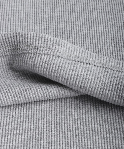 76(セブンティシックス)の「76 / ナナロク ワッフル ヘンリーネック 半袖Tシャツ ワンポイント刺繍(Tシャツ/カットソー・メンズ・オフホワイト/杢グレー/ブラック・L/M)」の11枚目の写真
