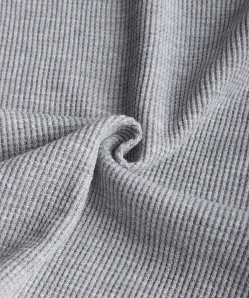 76(セブンティシックス)の「76 / ナナロク ワッフル ヘンリーネック 半袖Tシャツ ワンポイント刺繍(Tシャツ/カットソー・メンズ・オフホワイト/杢グレー/ブラック・L/M)」の12枚目の写真