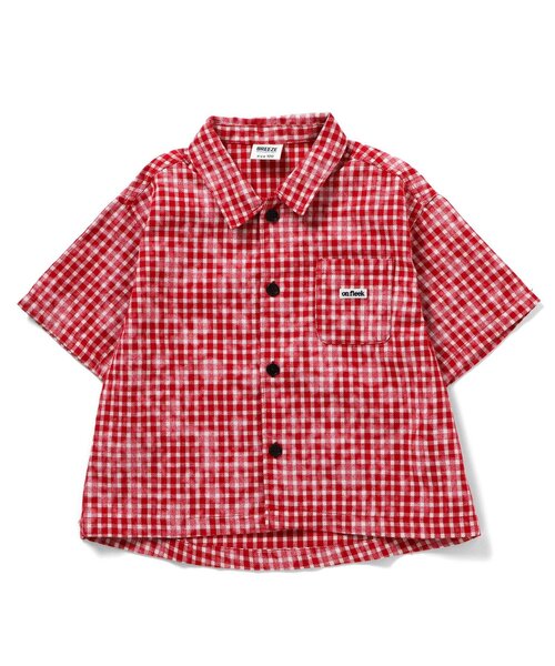 BREEZE（ブリーズ）の「B NEWJACK ケミカルプリントチェックシャツ（シャツ/ブラウス・キッズ・ミント/レッド・90/100/110/120/130/140/150/160）」の11枚目の写真
