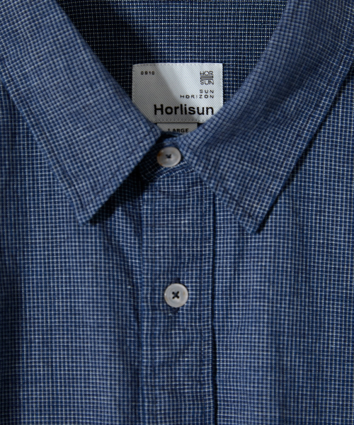 HORLISUN(ホーリーサン)の「Maili Denim Check Shirt Navy(シャツ/ブラウス・レディース・その他・SMALL/MEDIUM/LARGE)」の3枚目の写真