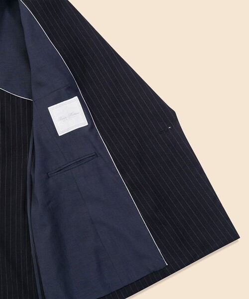 BROOKS BROTHERS(ブルックスブラザーズ)の「リネンブレンド ピンストライプ ダブル4ボタン ピークトラペルジャケット(テーラードジャケット・レディース・ネイビー・2/4/6)」の7枚目の写真