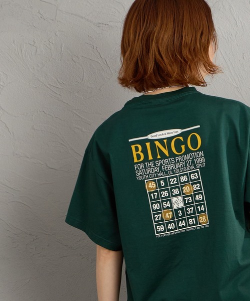 THE SHINZONE（ザ　シンゾーン）の「[THE SHINZONE/ザ シンゾーン] BINGO バックプリントＴシャツ（Tシャツ/カットソー・レディース・ホワイト/ダークグリーン/グレー・0）」の10枚目の写真