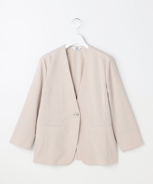 J.PRESS（ジェイプレス）の「【セットアップ対応】ファンマートロストレッチ ノーカラー ジャケット（ノーカラージャケット・レディース・ネイビー系/グレー系/ベージュ系・9/11/7）」の16枚目の写真