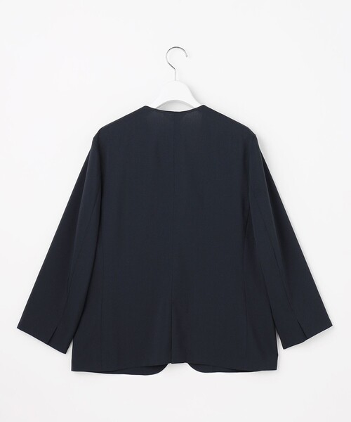 J.PRESS（ジェイプレス）の「【セットアップ対応】ファンマートロストレッチ ノーカラー ジャケット（ノーカラージャケット・レディース・ネイビー系/グレー系/ベージュ系・9/11/7）」の19枚目の写真