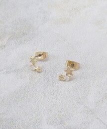 星型ビジューミニピアス
