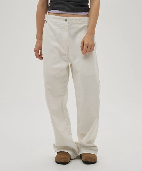 TODAYFUL（トゥデイフル）の「[TODAYFUL/トゥデイフル]Boyfriend Cotton Pants（その他パンツ・レディース・ブラック/ホワイト・38/36）」の2枚目の写真