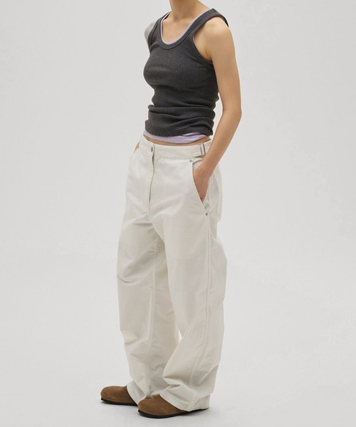 TODAYFUL（トゥデイフル）の「[TODAYFUL/トゥデイフル]Boyfriend Cotton Pants（その他パンツ・レディース・ブラック/ホワイト・38/36）」の4枚目の写真