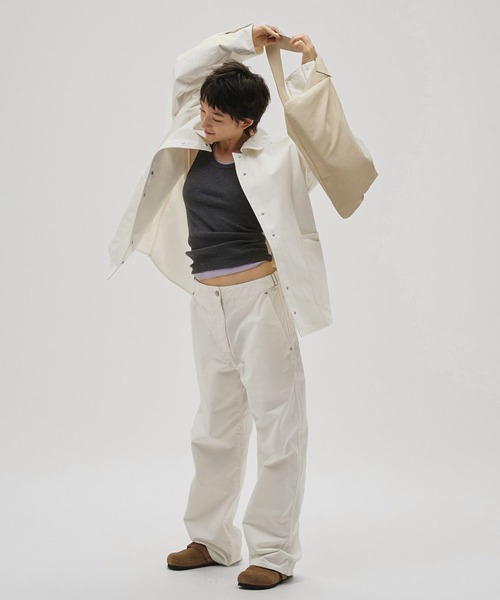 TODAYFUL（トゥデイフル）の「[TODAYFUL/トゥデイフル]Boyfriend Cotton Pants（その他パンツ・レディース・ブラック/ホワイト・38/36）」の9枚目の写真