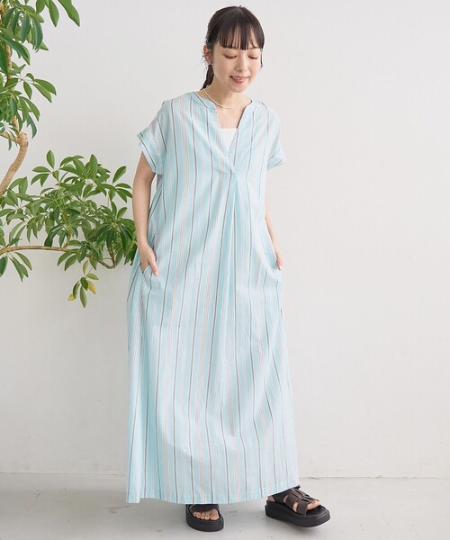 coen（コーエン）の「【MARKET（マーケット）】スキッパーフレンチスリーブワンピース（インフルエンサー紹介アイテム）（ワンピース・レディース・レッド/その他1/その他2/ブラック・M/L）」の4枚目の写真
