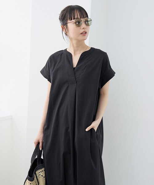 coen（コーエン）の「【MARKET（マーケット）】スキッパーフレンチスリーブワンピース（インフルエンサー紹介アイテム）（ワンピース・レディース・レッド/その他1/その他2/ブラック・M/L）」の5枚目の写真