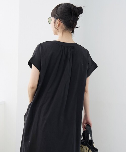 coen（コーエン）の「【MARKET（マーケット）】スキッパーフレンチスリーブワンピース（インフルエンサー紹介アイテム）（ワンピース・レディース・レッド/その他1/その他2/ブラック・M/L）」の6枚目の写真