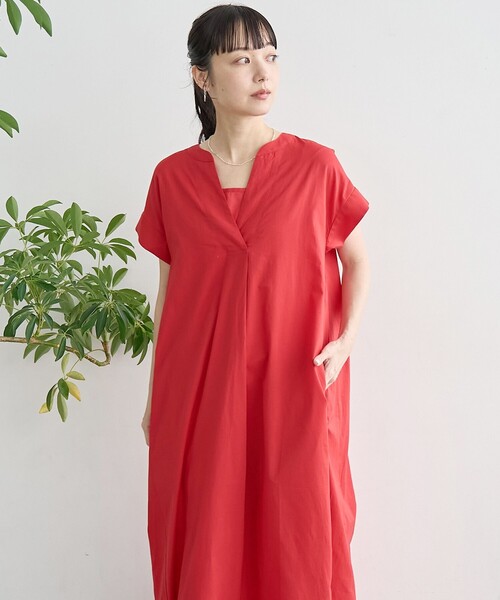coen（コーエン）の「【MARKET（マーケット）】スキッパーフレンチスリーブワンピース（インフルエンサー紹介アイテム）（ワンピース・レディース・レッド/その他1/その他2/ブラック・M/L）」の18枚目の写真