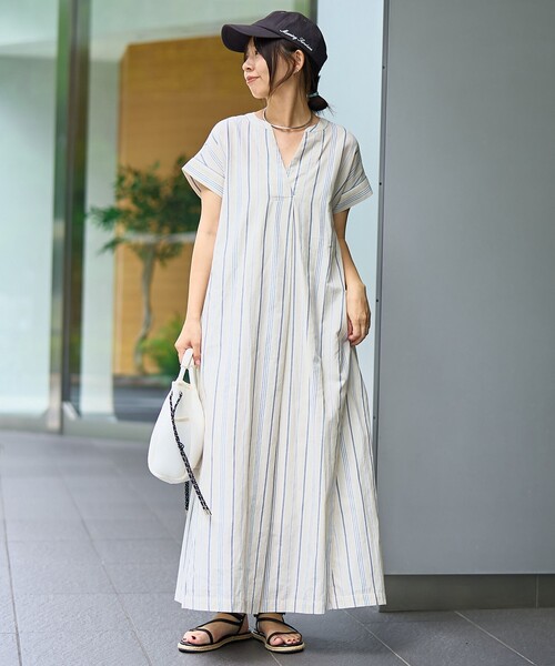 coen（コーエン）の「【MARKET（マーケット）】スキッパーフレンチスリーブワンピース（インフルエンサー紹介アイテム）（ワンピース・レディース・レッド/その他1/その他2/ブラック・M/L）」の21枚目の写真