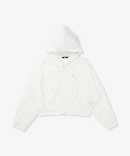 Hurley (ハーレー)の「Hurley/ハーレー ジップアップ パーカー UVカット WCFF261042(パーカー・レディース・オレンジ/オフホワイト/グレー・FREE)」の2枚目の写真