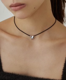 ciite' surgical stainless | 【金属アレルギー対応】変形ハートメタルコードチョーカー サージカルステンレス(ネックレス)