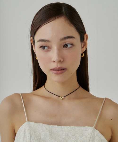 ciite' surgical stainless（シーテサージカルステンレス）の「【金属アレルギー対応】変形ハートメタルコードチョーカー サージカルステンレス（ネックレス・レディース・シルバー/ゴールド・FREE）」の9枚目の写真