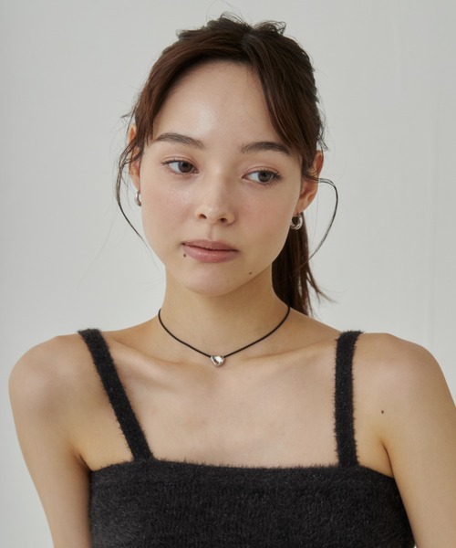 ciite' surgical stainless（シーテサージカルステンレス）の「【金属アレルギー対応】変形ハートメタルコードチョーカー サージカルステンレス（ネックレス・レディース・シルバー/ゴールド・FREE）」の10枚目の写真