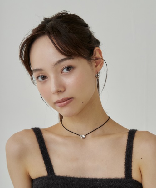 ciite' surgical stainless（シーテサージカルステンレス）の「【金属アレルギー対応】変形ハートメタルコードチョーカー サージカルステンレス（ネックレス・レディース・シルバー/ゴールド・FREE）」の12枚目の写真