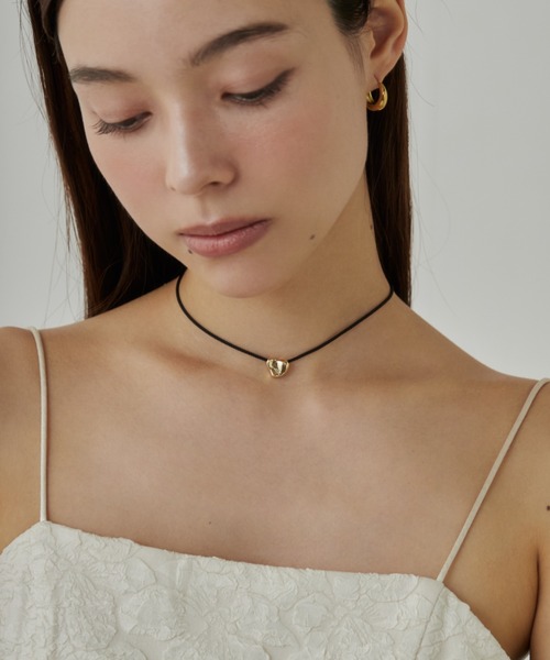 ciite' surgical stainless（シーテサージカルステンレス）の「【金属アレルギー対応】変形ハートメタルコードチョーカー サージカルステンレス（ネックレス・レディース・シルバー/ゴールド・FREE）」の13枚目の写真