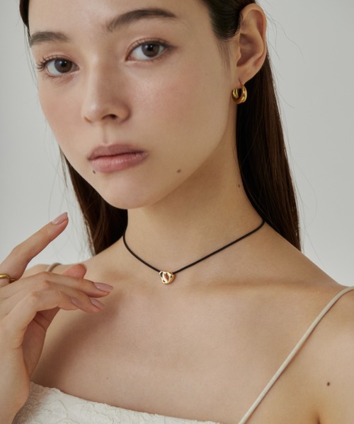 ciite' surgical stainless（シーテサージカルステンレス）の「【金属アレルギー対応】変形ハートメタルコードチョーカー サージカルステンレス（ネックレス・レディース・シルバー/ゴールド・FREE）」の15枚目の写真