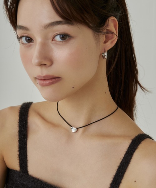 ciite' surgical stainless（シーテサージカルステンレス）の「【金属アレルギー対応】変形ハートメタルコードチョーカー サージカルステンレス（ネックレス・レディース・シルバー/ゴールド・FREE）」の16枚目の写真