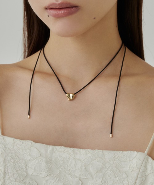 ciite' surgical stainless（シーテサージカルステンレス）の「【金属アレルギー対応】変形ハートメタルコードチョーカー サージカルステンレス（ネックレス・レディース・シルバー/ゴールド・FREE）」の17枚目の写真