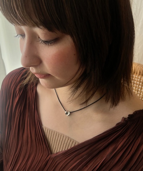 ciite' surgical stainless（シーテサージカルステンレス）の「【金属アレルギー対応】変形ハートメタルコードチョーカー サージカルステンレス（ネックレス・レディース・シルバー/ゴールド・FREE）」の20枚目の写真