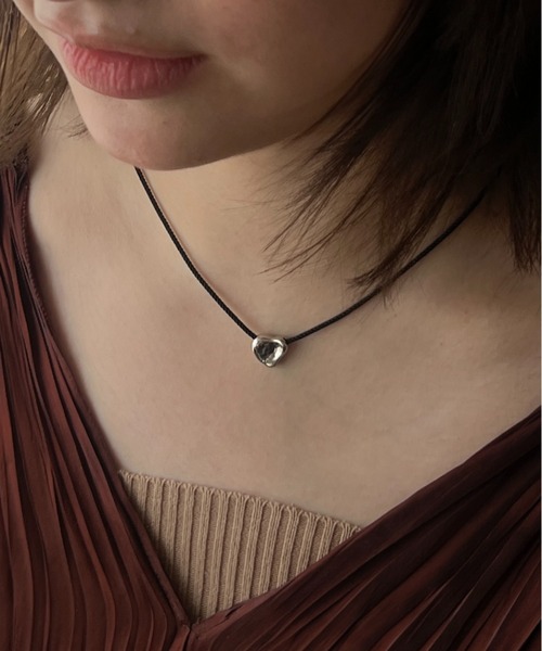 ciite' surgical stainless（シーテサージカルステンレス）の「【金属アレルギー対応】変形ハートメタルコードチョーカー サージカルステンレス（ネックレス・レディース・シルバー/ゴールド・FREE）」の22枚目の写真