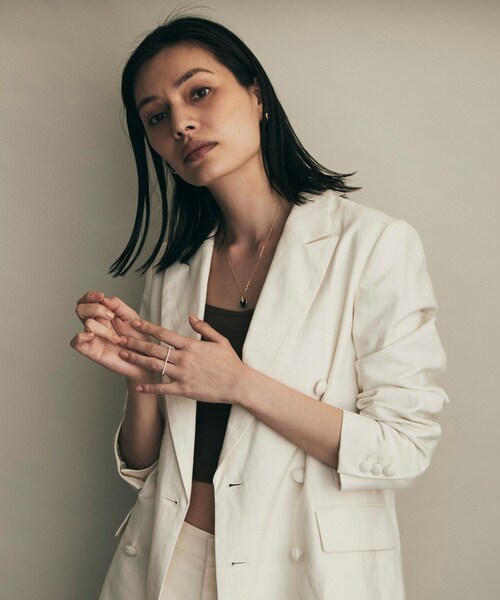 COCOSHNIK(ココシュニック)の「K10ダイヤモンド リニアダブルフィンガー リング(リング・レディース・イエローゴールド・11/14)」の6枚目の写真