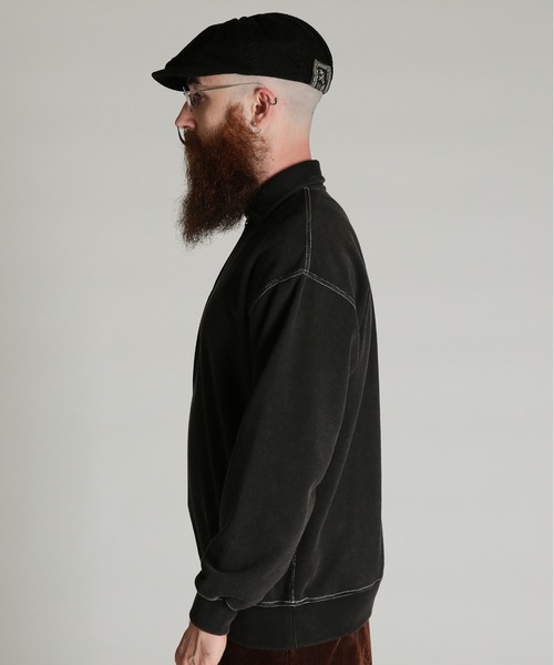 Schott(ショット)の「Schott/ショット/HALF ZIP SWEAT/ハーフ ジップ スウェット(スウェット・メンズ・ブラック/ダークグリーン/ネイビー・M/L/XL/2XL)」の4枚目の写真