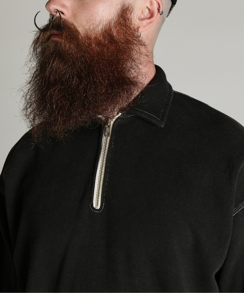 Schott(ショット)の「Schott/ショット/HALF ZIP SWEAT/ハーフ ジップ スウェット(スウェット・メンズ・ブラック/ダークグリーン/ネイビー・M/L/XL/2XL)」の6枚目の写真