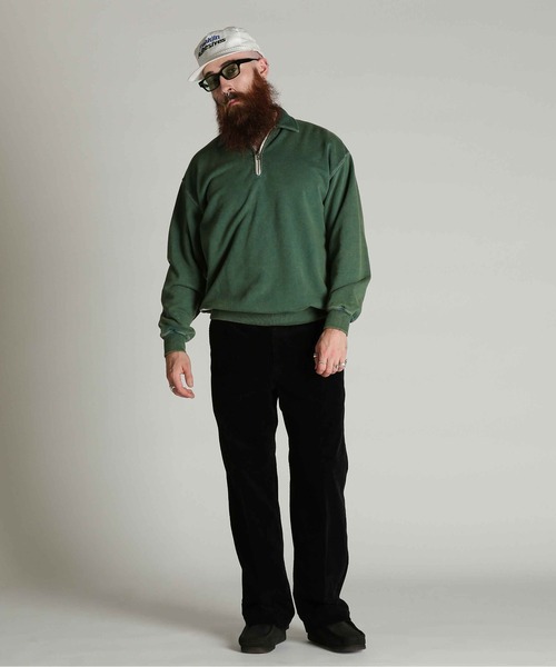 Schott(ショット)の「Schott/ショット/HALF ZIP SWEAT/ハーフ ジップ スウェット(スウェット・メンズ・ブラック/ダークグリーン/ネイビー・M/L/XL/2XL)」の10枚目の写真