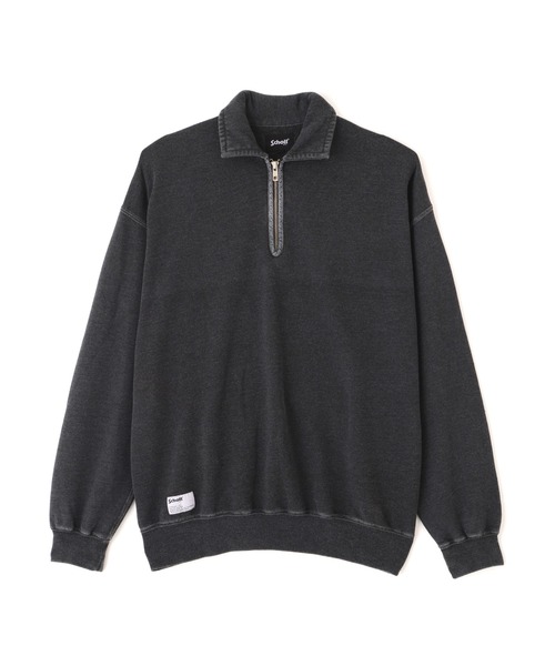 Schott(ショット)の「Schott/ショット/HALF ZIP SWEAT/ハーフ ジップ スウェット(スウェット・メンズ・ブラック/ダークグリーン/ネイビー・M/L/XL/2XL)」の12枚目の写真