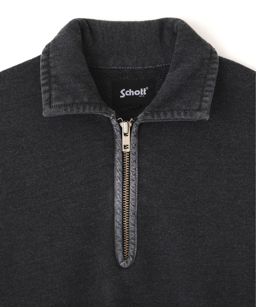 Schott(ショット)の「Schott/ショット/HALF ZIP SWEAT/ハーフ ジップ スウェット(スウェット・メンズ・ブラック/ダークグリーン/ネイビー・M/L/XL/2XL)」の19枚目の写真