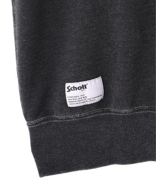 Schott(ショット)の「Schott/ショット/HALF ZIP SWEAT/ハーフ ジップ スウェット(スウェット・メンズ・ブラック/ダークグリーン/ネイビー・M/L/XL/2XL)」の22枚目の写真