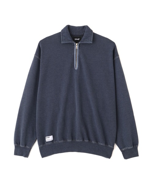 Schott(ショット)の「Schott/ショット/HALF ZIP SWEAT/ハーフ ジップ スウェット(スウェット・メンズ・ブラック/ダークグリーン/ネイビー・M/L/XL/2XL)」の17枚目の写真