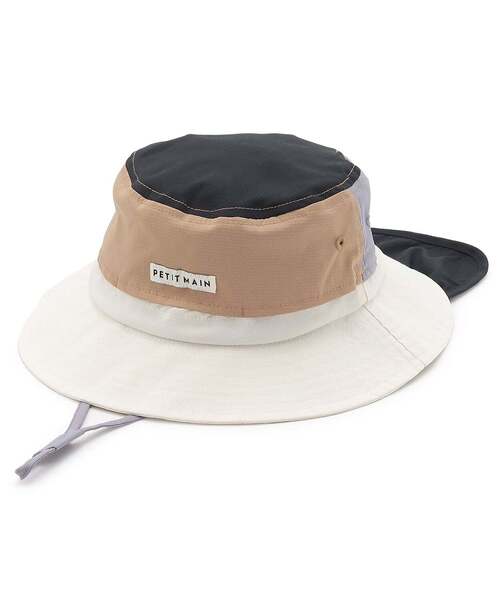 petit main（プティマイン）の「【UV】ポケッタブルバケットハット（ハット・キッズ・ミント/ネイビー/オートミール/サックスブルー/キャメル・54cm/50cm/52cm）」の3枚目の写真