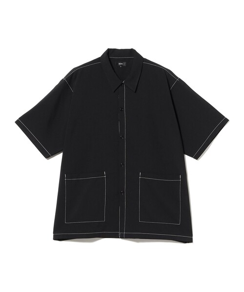 BEAMS（ビームス）の「ダブル ポケット ステッチ シャツ （吸水速乾）（シャツ/ブラウス・メンズ・ブラウン/ブルー系その他/ブラック・M/S/XL/L）」の4枚目の写真