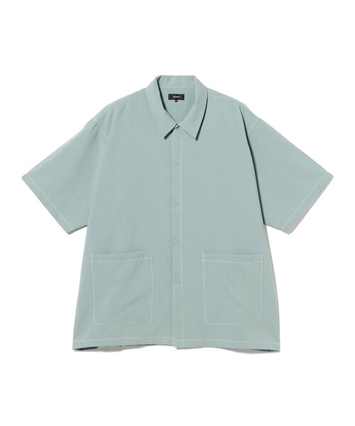 BEAMS（ビームス）の「ダブル ポケット ステッチ シャツ （吸水速乾）（シャツ/ブラウス・メンズ・ブラウン/ブルー系その他/ブラック・M/S/XL/L）」の7枚目の写真