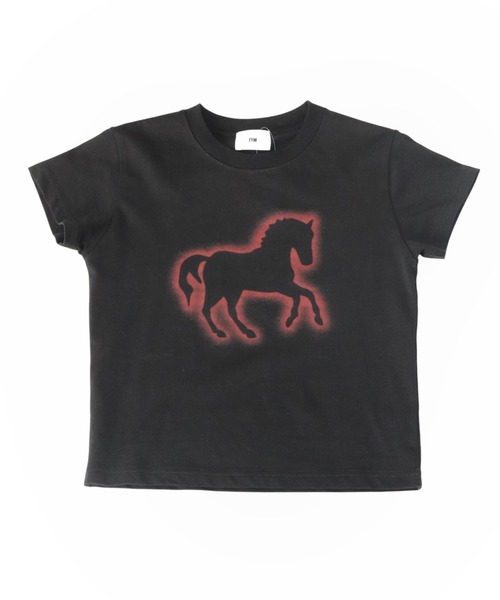 FTW(エフティダブリュー)の「HORSE PRINT TEE(Tシャツ/カットソー・レディース・ブラック/ブルー・SMALL/MEDIUM/LARGE)」の5枚目の写真