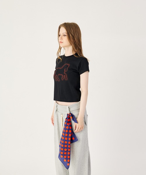 FTW(エフティダブリュー)の「HORSE PRINT TEE(Tシャツ/カットソー・レディース・ブラック/ブルー・SMALL/MEDIUM/LARGE)」の21枚目の写真