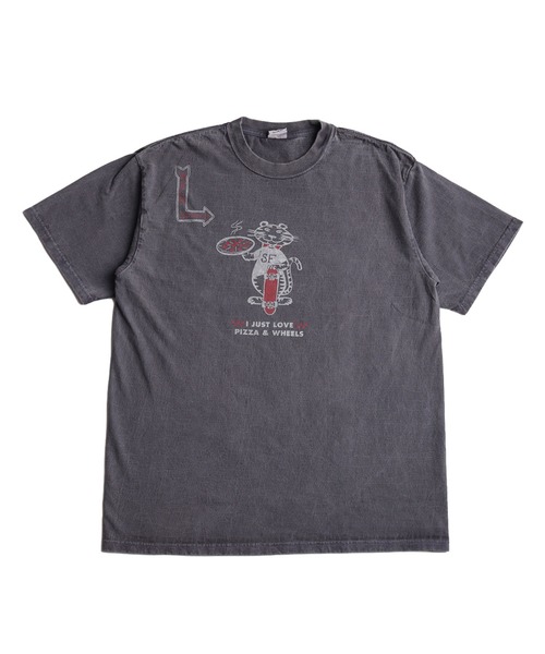 HOUSTON(ヒューストン)の「HOUSTON / ヒューストン ピグメント加工 タイガープリント 半袖Tシャツ / ヴィンテージライク グラフィックTEE 日本製(Tシャツ/カットソー・メンズ・ホワイト/ネイビー・MEDIUM/LARGE/X-LARGE)」の5枚目の写真