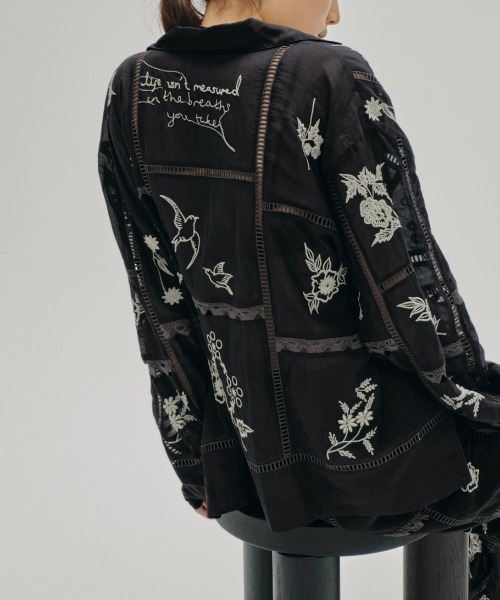 TODAYFUL（トゥデイフル）の「[TODAYFUL/トゥデイフル]  パッチワーク 刺繍シャツブラウス（シャツ/ブラウス・レディース・ボルドー/キナリ/ブラック・F）」の10枚目の写真