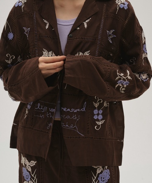 TODAYFUL（トゥデイフル）の「[TODAYFUL/トゥデイフル]  パッチワーク 刺繍シャツブラウス（シャツ/ブラウス・レディース・ボルドー/キナリ/ブラック・F）」の12枚目の写真