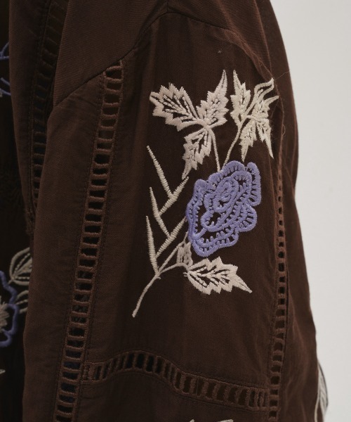 TODAYFUL/トゥデイフル] パッチワーク 刺繍シャツブラウス（シャツ