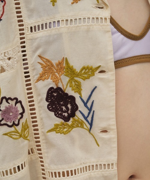 TODAYFUL/トゥデイフル] パッチワーク 刺繍シャツブラウス（シャツ