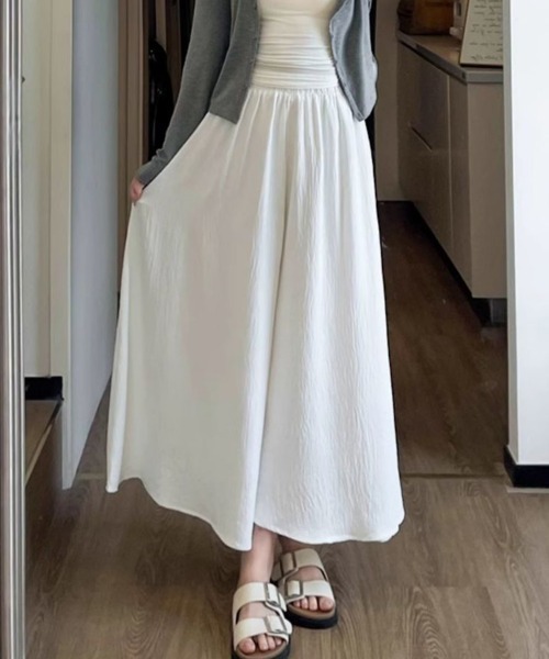 mielu(ミエル)の「エアリーボリュームフレアパンツ(その他パンツ・レディース・ブラック/ホワイト・LARGE/MEDIUM)」の14枚目の写真